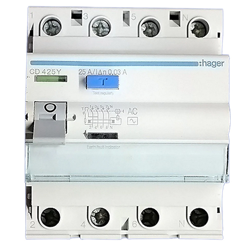 Rccb 4P 25A 30Ma Ac Class - Color: White