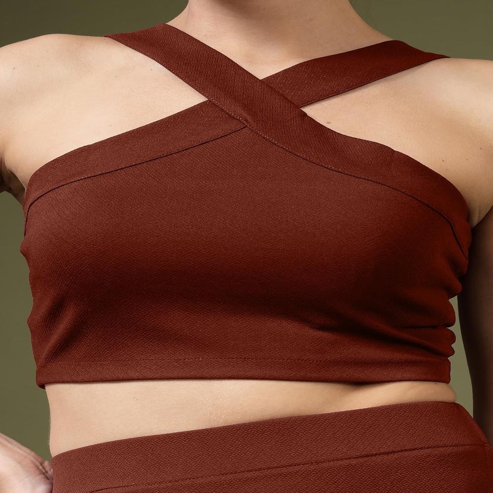 Lycra Coord Tube Top - Color: Brown