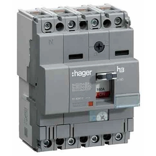 Hager 125 Amp 4 Pole Mccb 25 Ka - Features: Durable