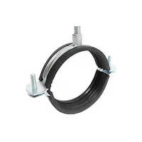 Epdm Rubber Lined Split Clamp - Color: Silver