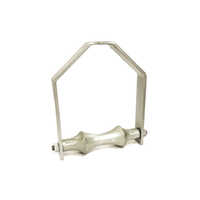 Adjustable Steel Yoke Pipe Roller - Color: Silver