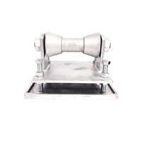Adjustable Cast Iron Roller Stand - Color: Silver