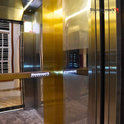Home Elevator with Champagne Gold