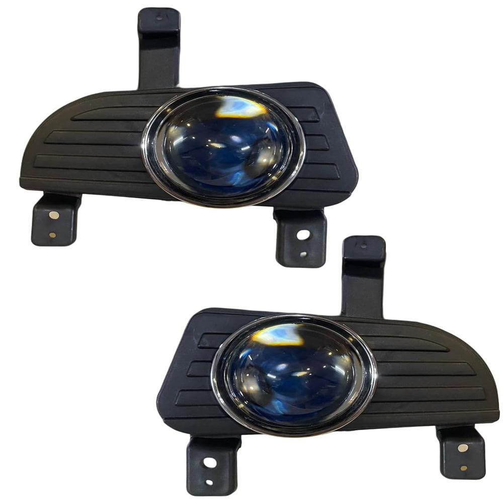 K D PROJECTOR Fog Lamp Set for Mahindra Scorpio Mhawk/Verito, 2008-2017 Model Pair (WHITE HALOGEN BULB)