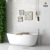 White Statuario Porcelain Floor Tiles VOLKAS NATURAL