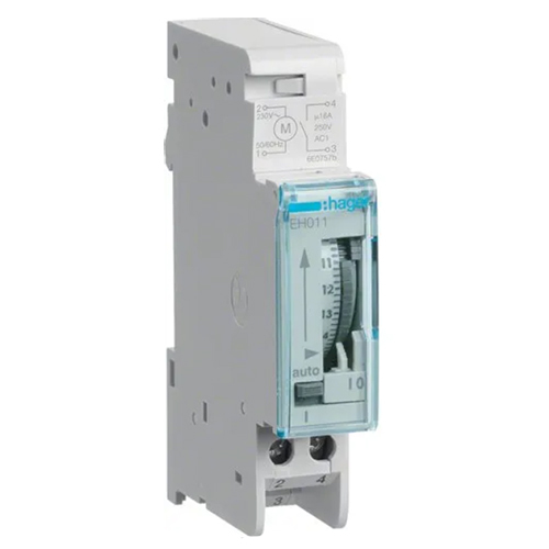 Hager EH011 कार्यक्रम योग्य इलेक्ट्रॉनिक टाइमर स्विच