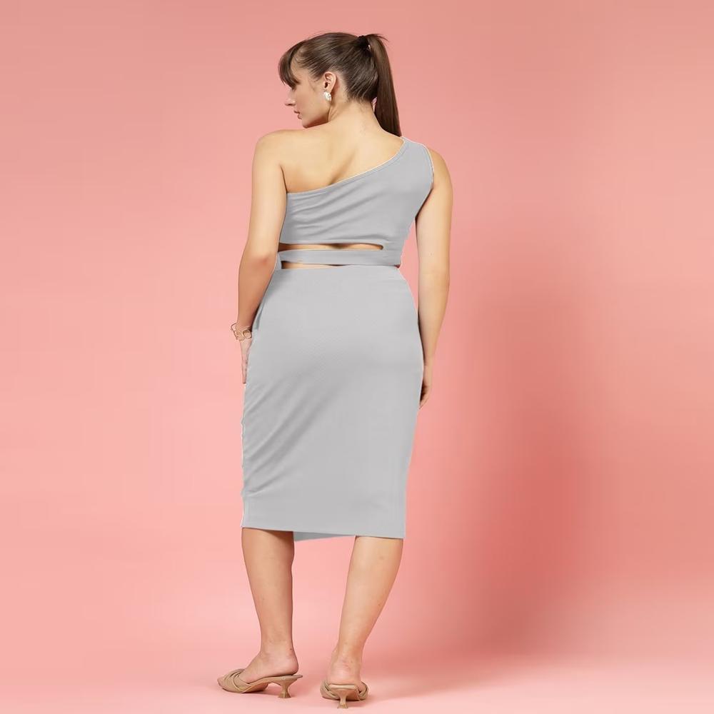 Crop Top with Skirt Set