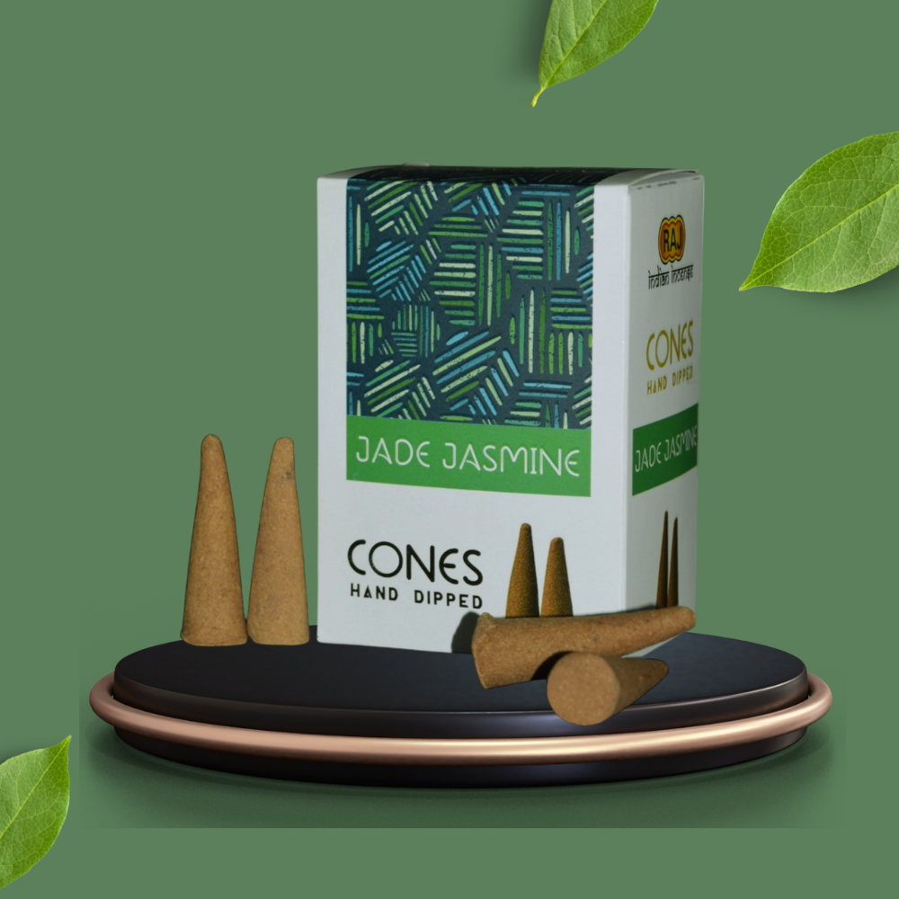 Jade Jasmine Cones, Hand Dipped Incense Cones