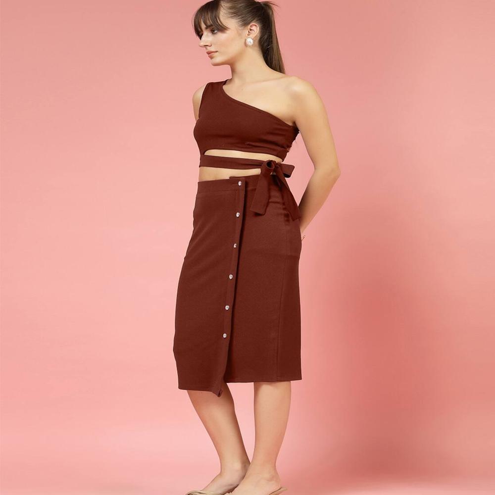 One Shoulder Crop Top , Sleeveless