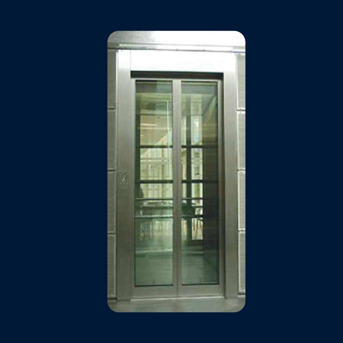 Center Opening Glass Door - Material: Stainless Steel