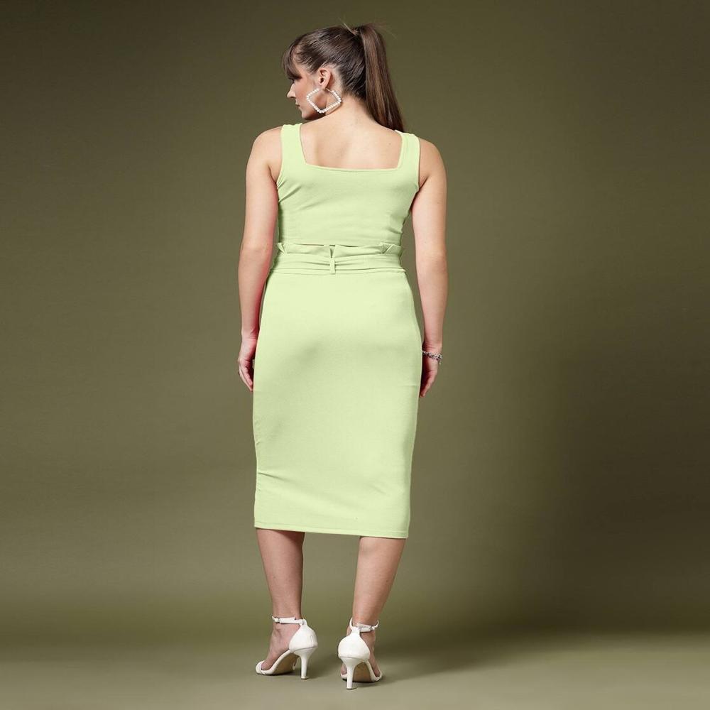 Crop Top with Skirt Set