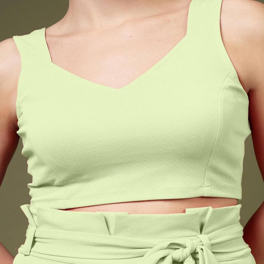 Crop Top with Skirt Set