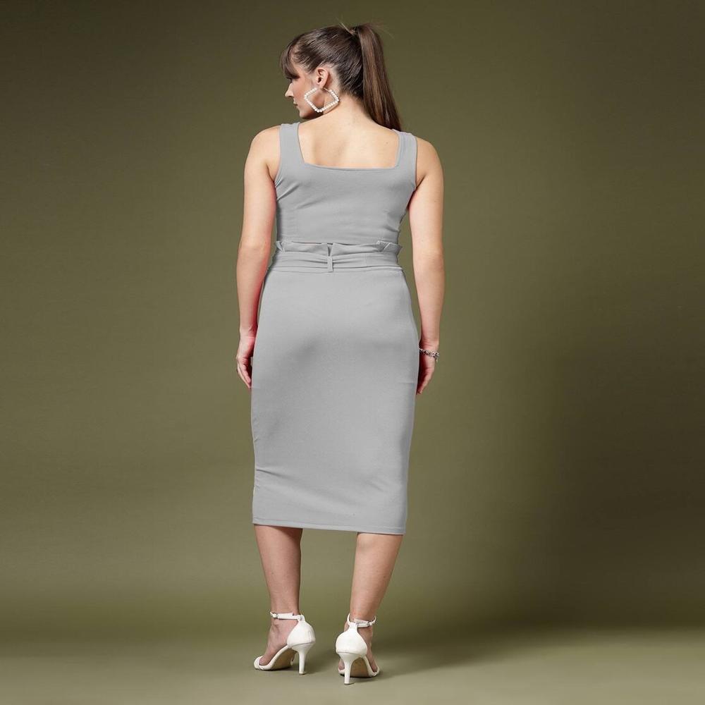 Crop Top with Skirt Set