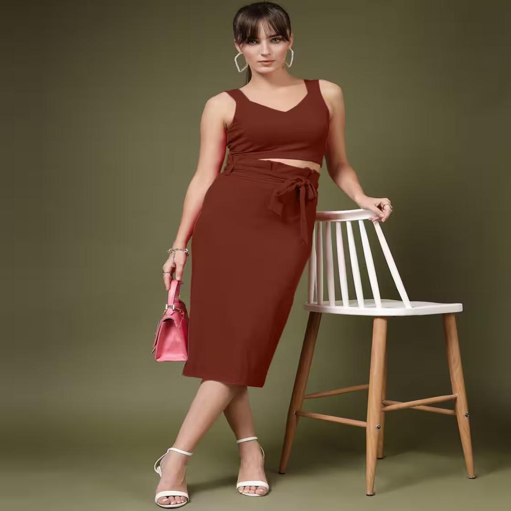 Crop Top & Skirt Set