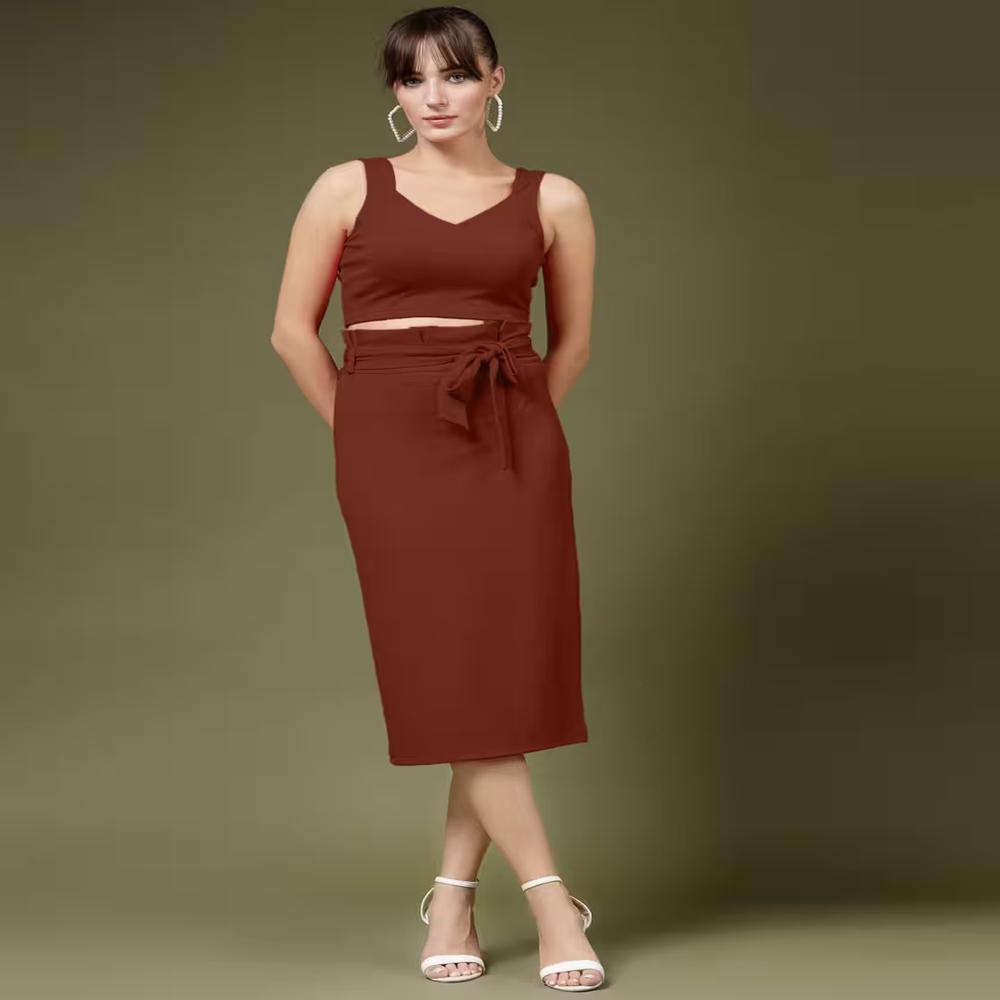 Crop Top & Skirt Set