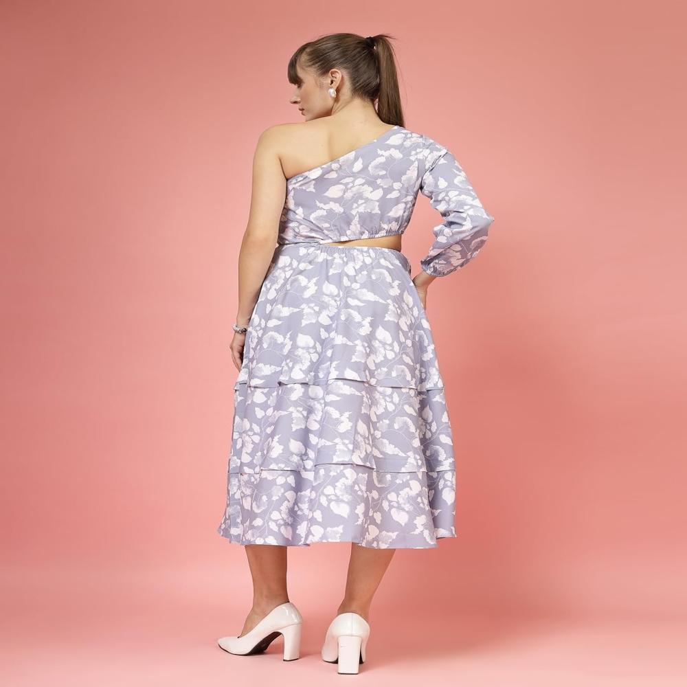 One Shoulder Midi Dress