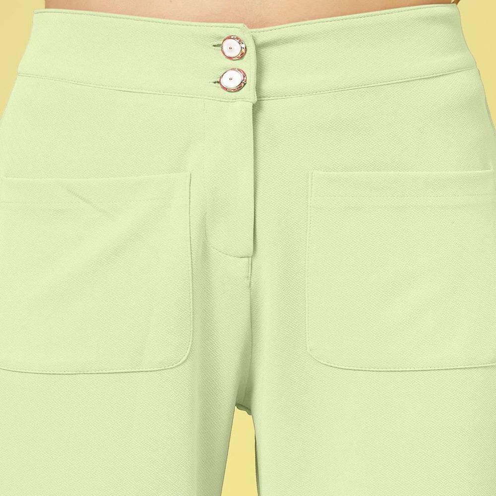 Green Relaxed Fit Mid-Rise