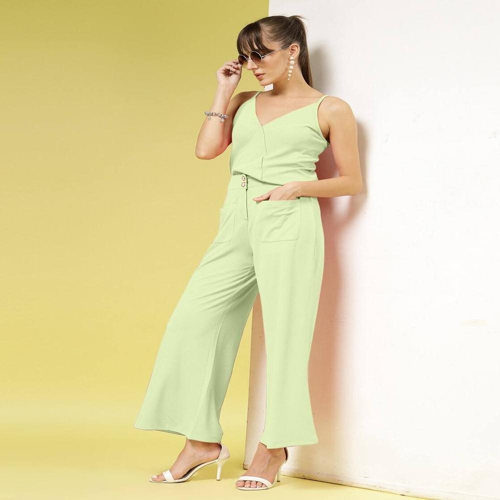 Green Relaxed Fit Mid-Rise