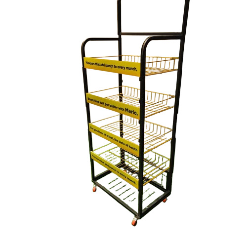 Yellow Mild Steel Display Rack