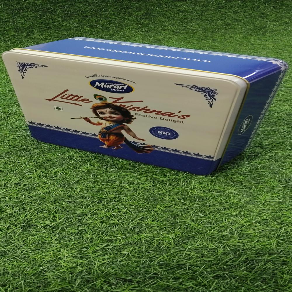 Janmashtami Tin Container - Color: Multicolor