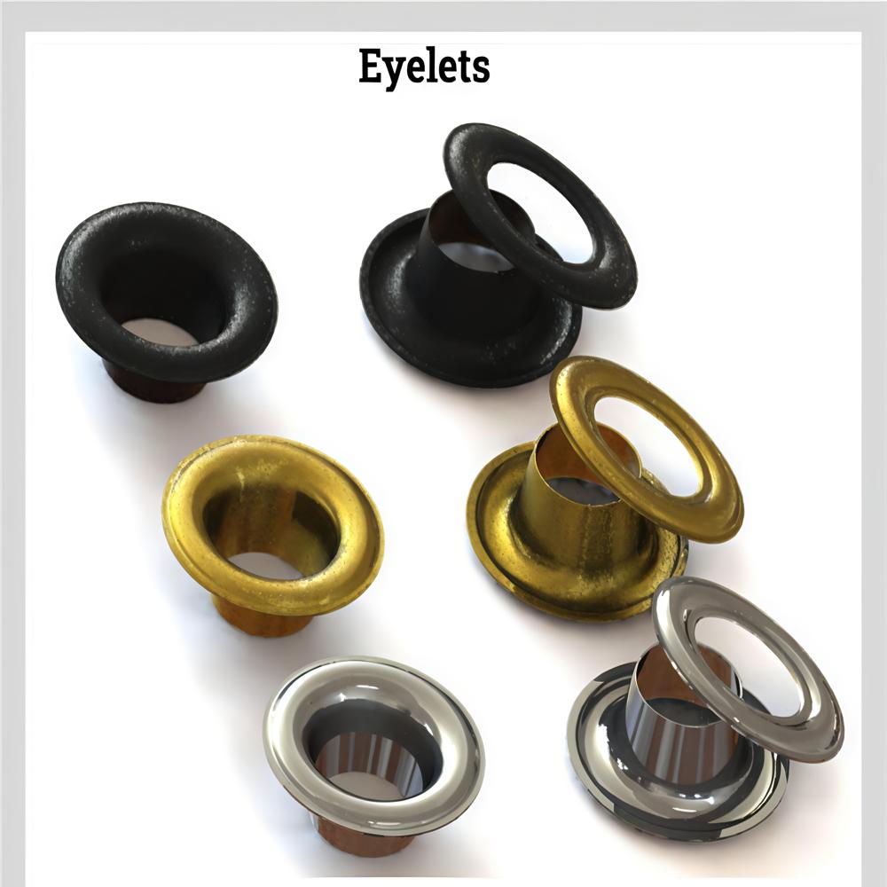 Round Metal Eyelets - Color: All