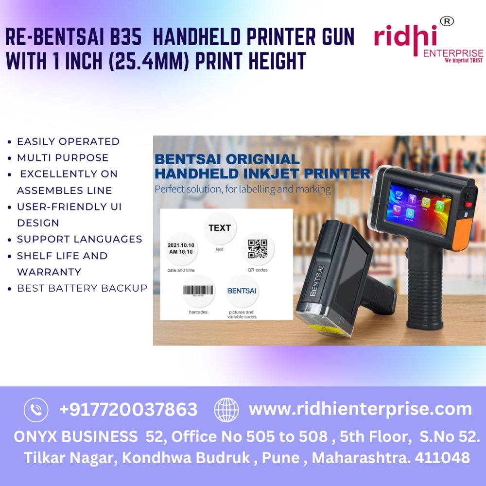 Bentsai Handheld Inkjet Printer, Handy + Conveyor Model - Color: Black