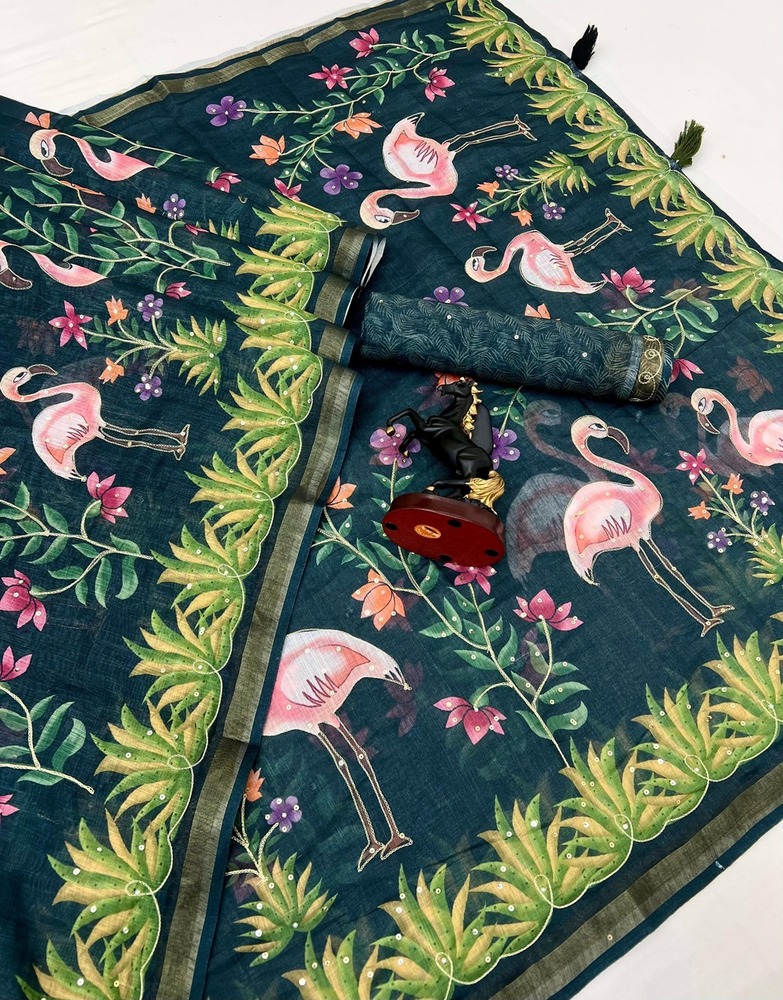 Original Liner Saree - Bust Size: 44 Inch (In)