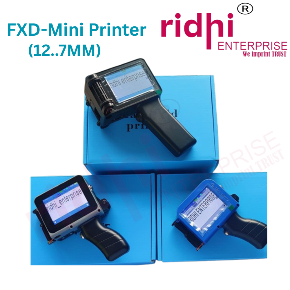 Ridhi Mini Printer Thermal Batch Coding Machine - Color: Black