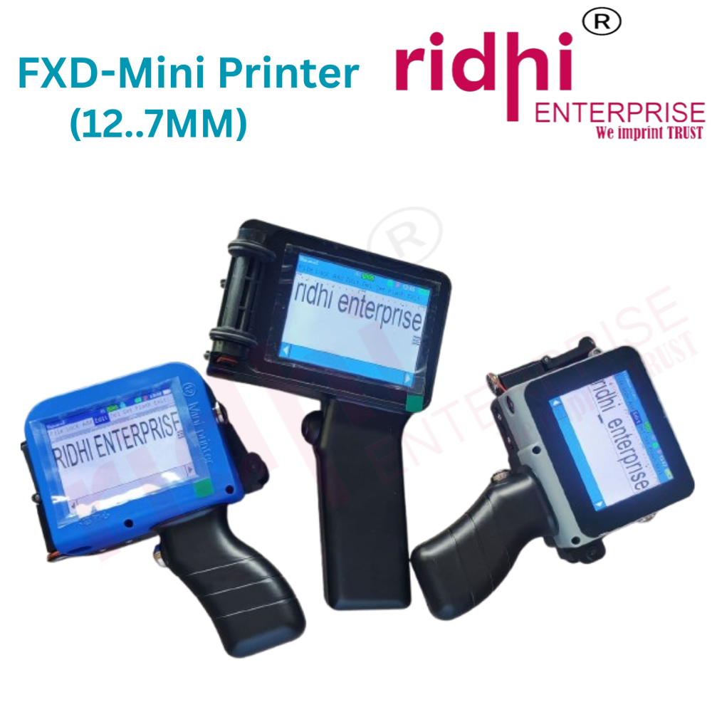 Ridhi Mini Printer Thermal Batch Coding Machine - Color: Black