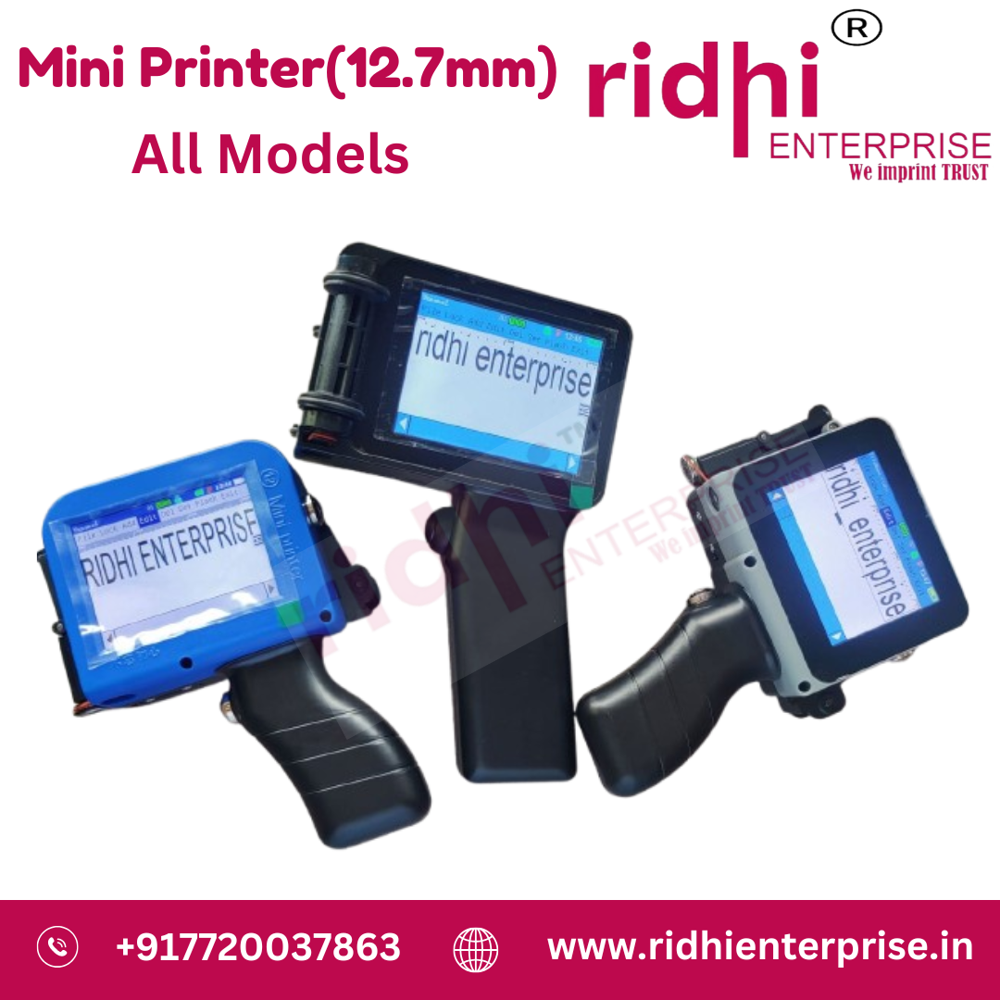Ridhi Mini Printer Thermal Batch Coding Machine - Color: Black