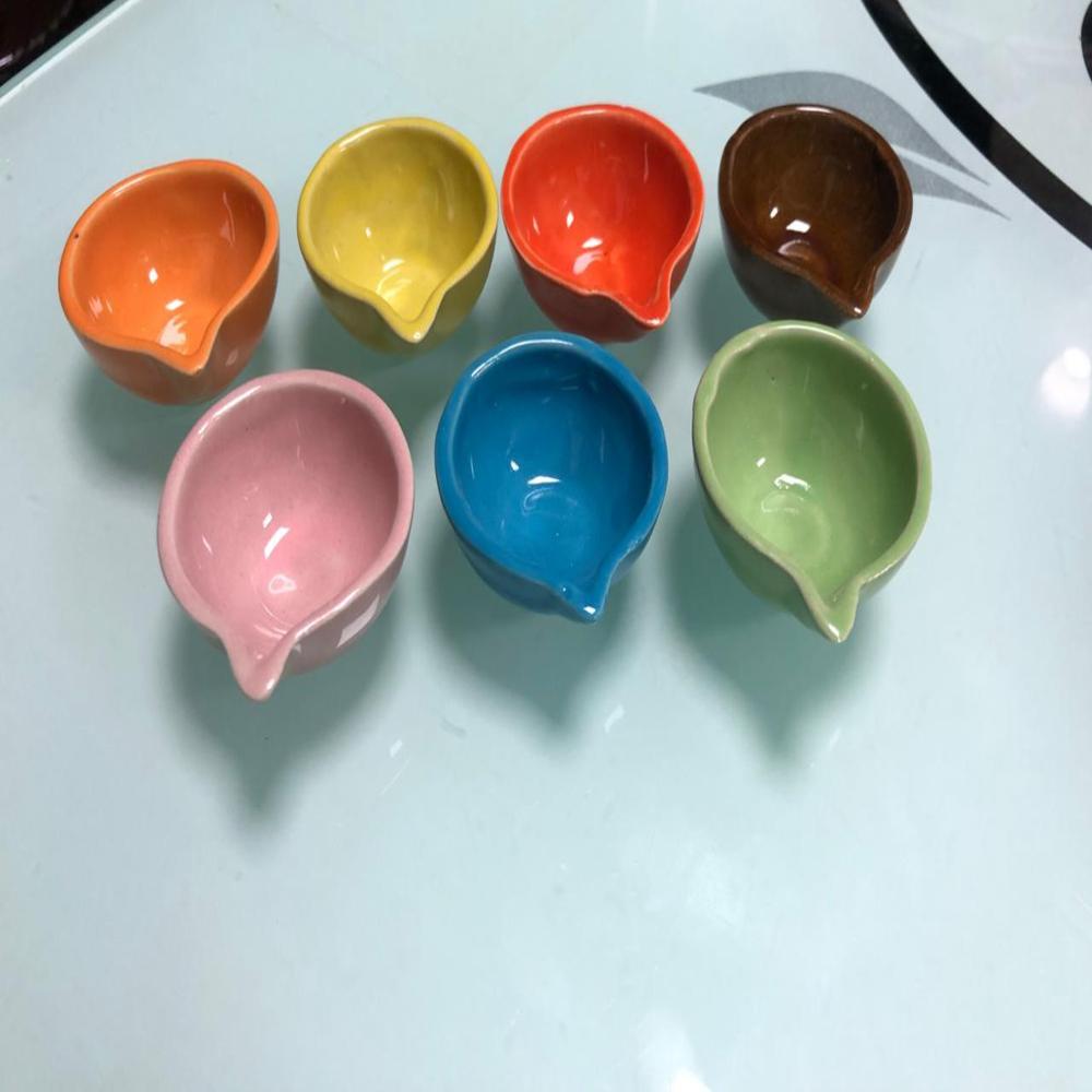 Decorative clay diya