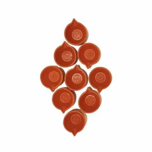 Decorative clay diya
