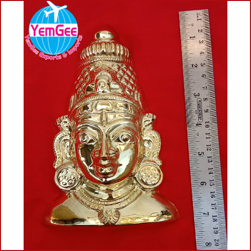 Brass Naha Amman Sheet Work - Color: Golden