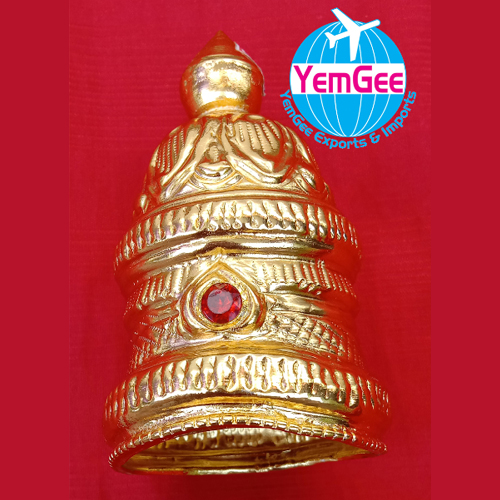 Pure Brass Kireedam - Color: Multicolor