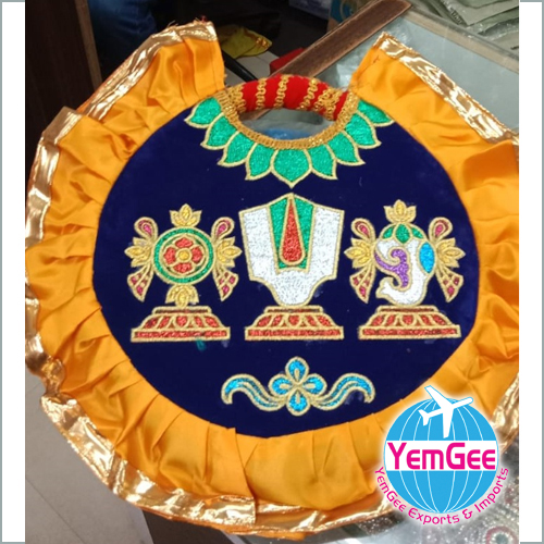 Temple Alavattam Decorative Item - Color: Multicolor