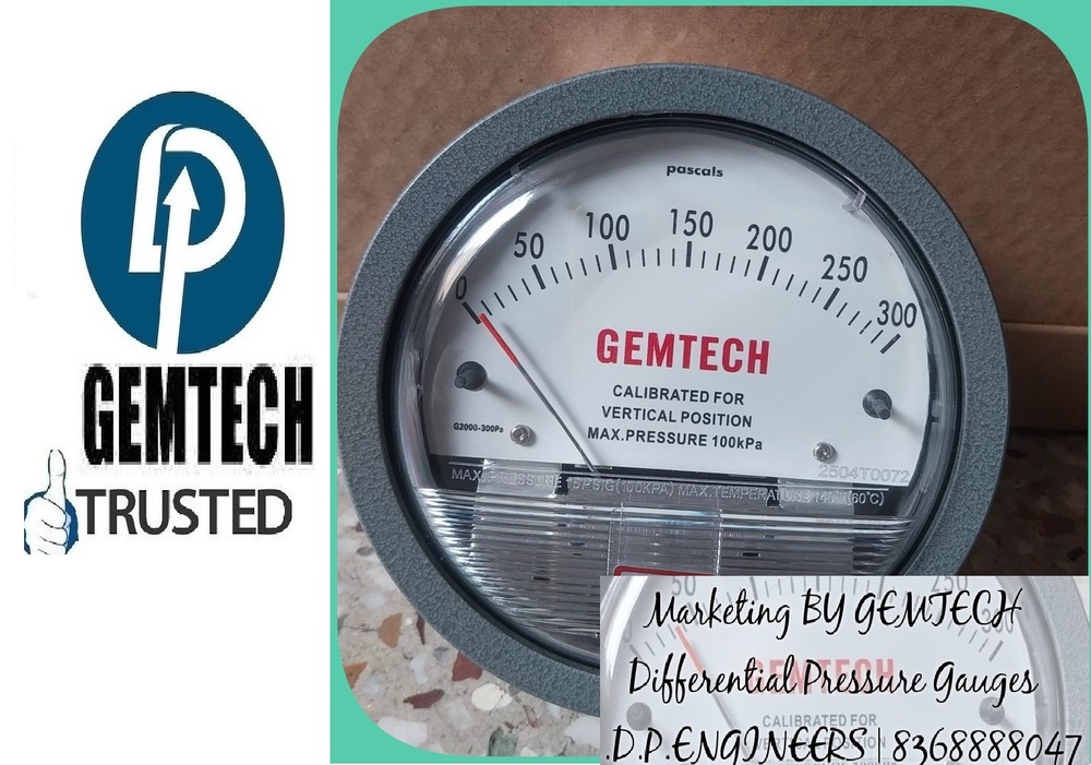Popular Brands Across India - GEMTECH Differential Pressure Gauge Wholesaler Nr. DELHI