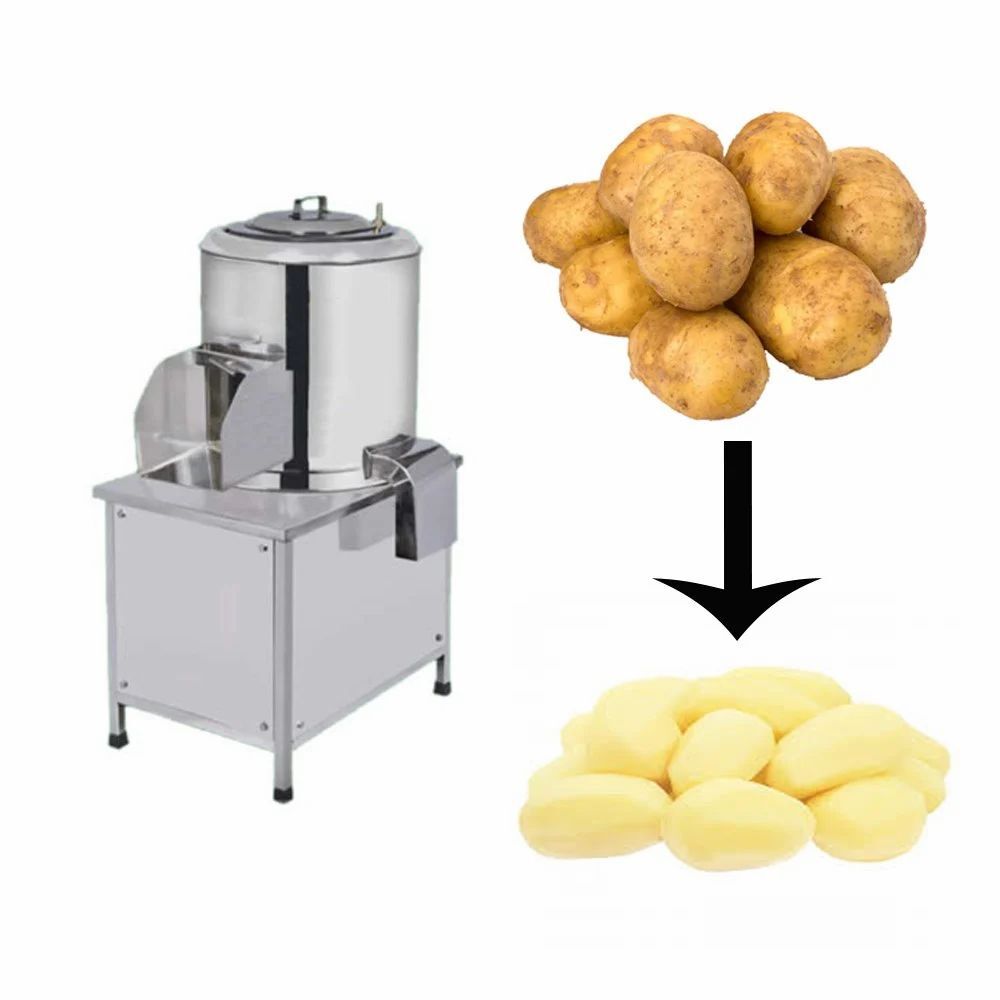 Potato Peeler Machine - Color: Silver