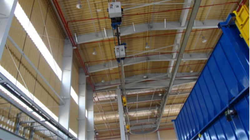 Curved Track Monorail With Hoist For Galvanizing Plant