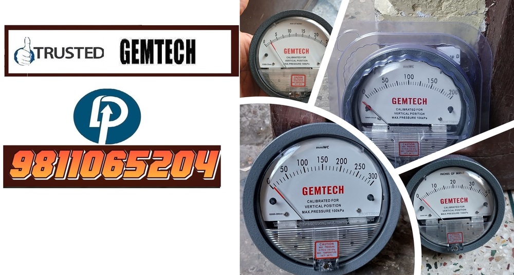 Across Popular Cities Bangalore GEMTECH Differential Pressure Gauge Wholesaler - D.P.ENGINEERS