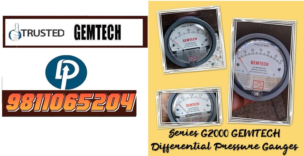 Across Popular Cities Bangalore GEMTECH Differential Pressure Gauge Wholesaler - D.P.ENGINEERS
