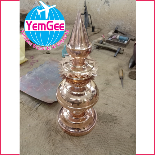 Brass Temple Kalash - Color: Golden