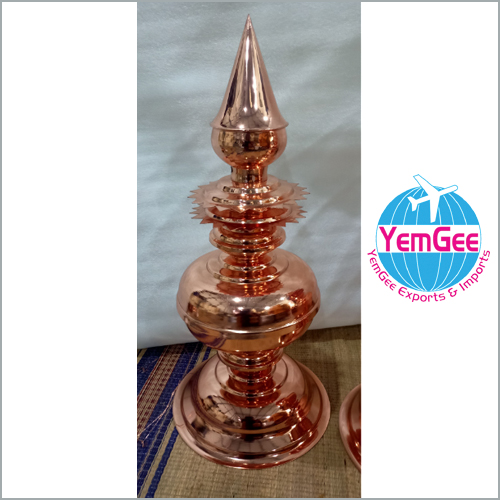 Brass Temple Kalash - Color: Golden