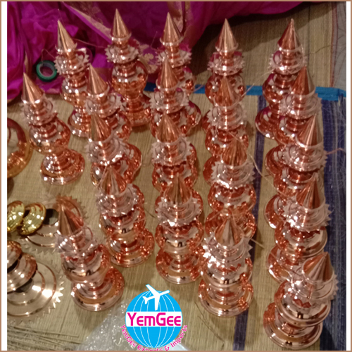 Brass Temple Kalash - Color: Golden