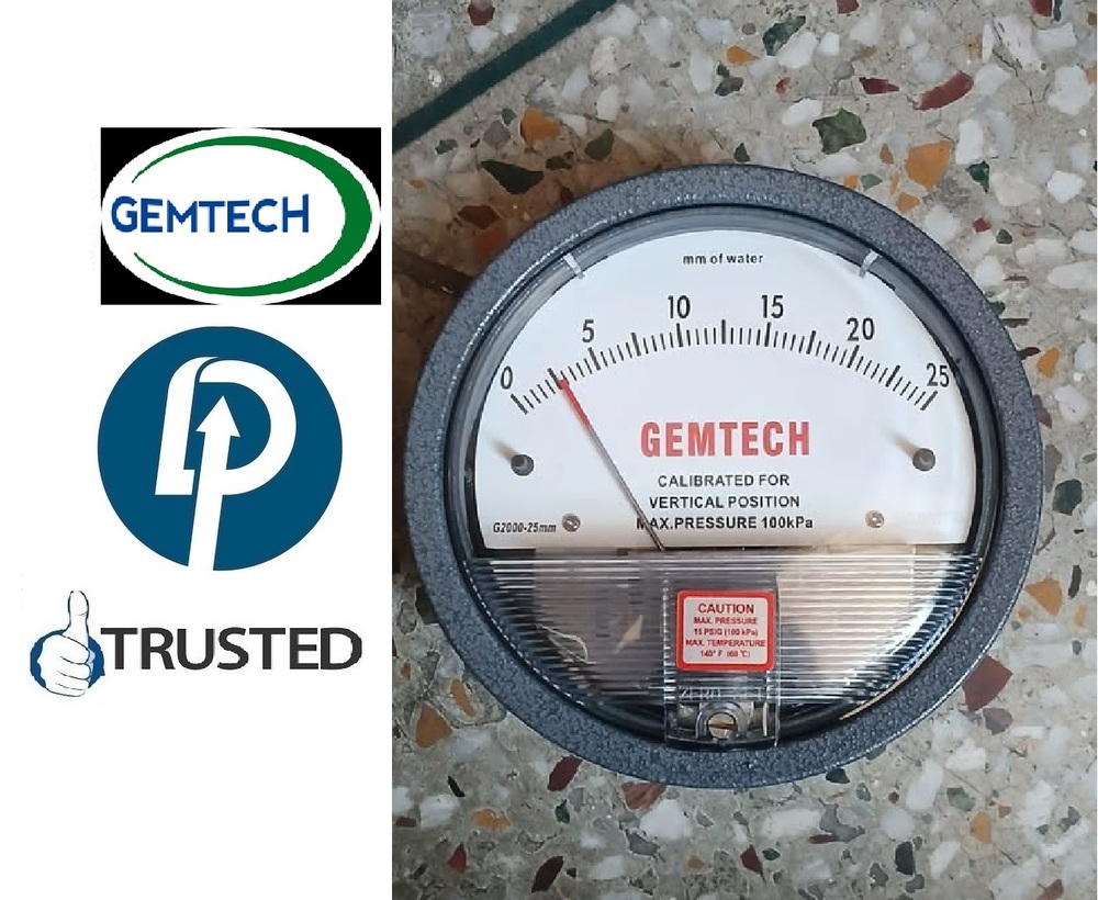 Across Popular Cities 'Industrial area Bhilai' GEMTECH Differential Pressure Gauge Wholesaler - D.P.ENGINEERS