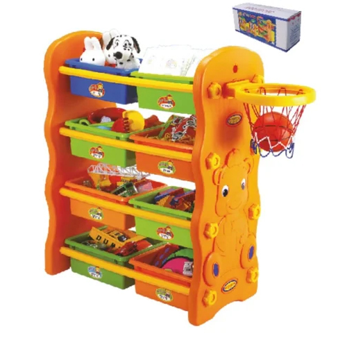 Ku-1701 3 In 1 Play Box With Basket Ball - Color: Yellow
