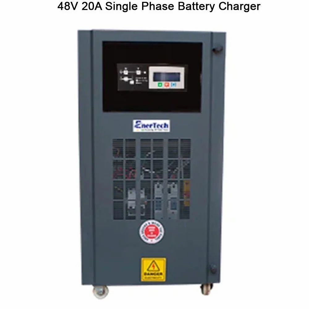 48V 20A Single Phase Battery Charger - Features: Over Voltage Protection Short Circuit Protection Reverse Polarity Protection Auto Cut-Off When Fully Charged Digital Display Fan Cooling