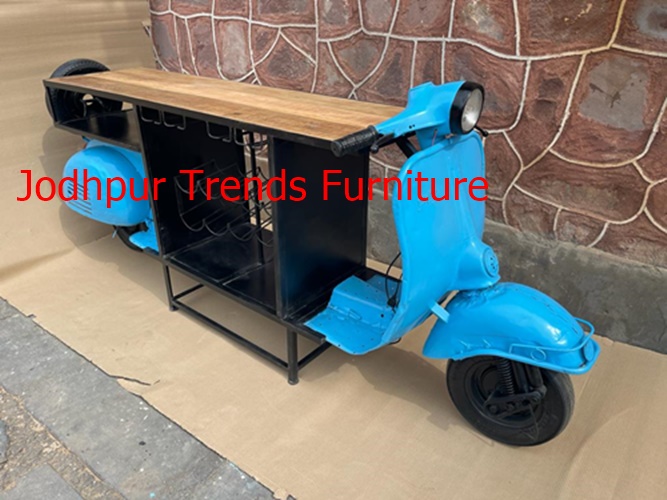 Blue Electric Scooter Bar Table Jodhpur 