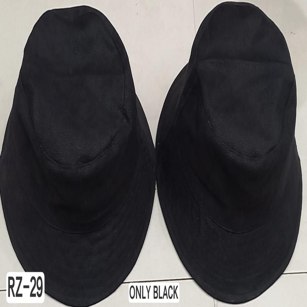 Plain Cotton Bucket Hats - Color: Black