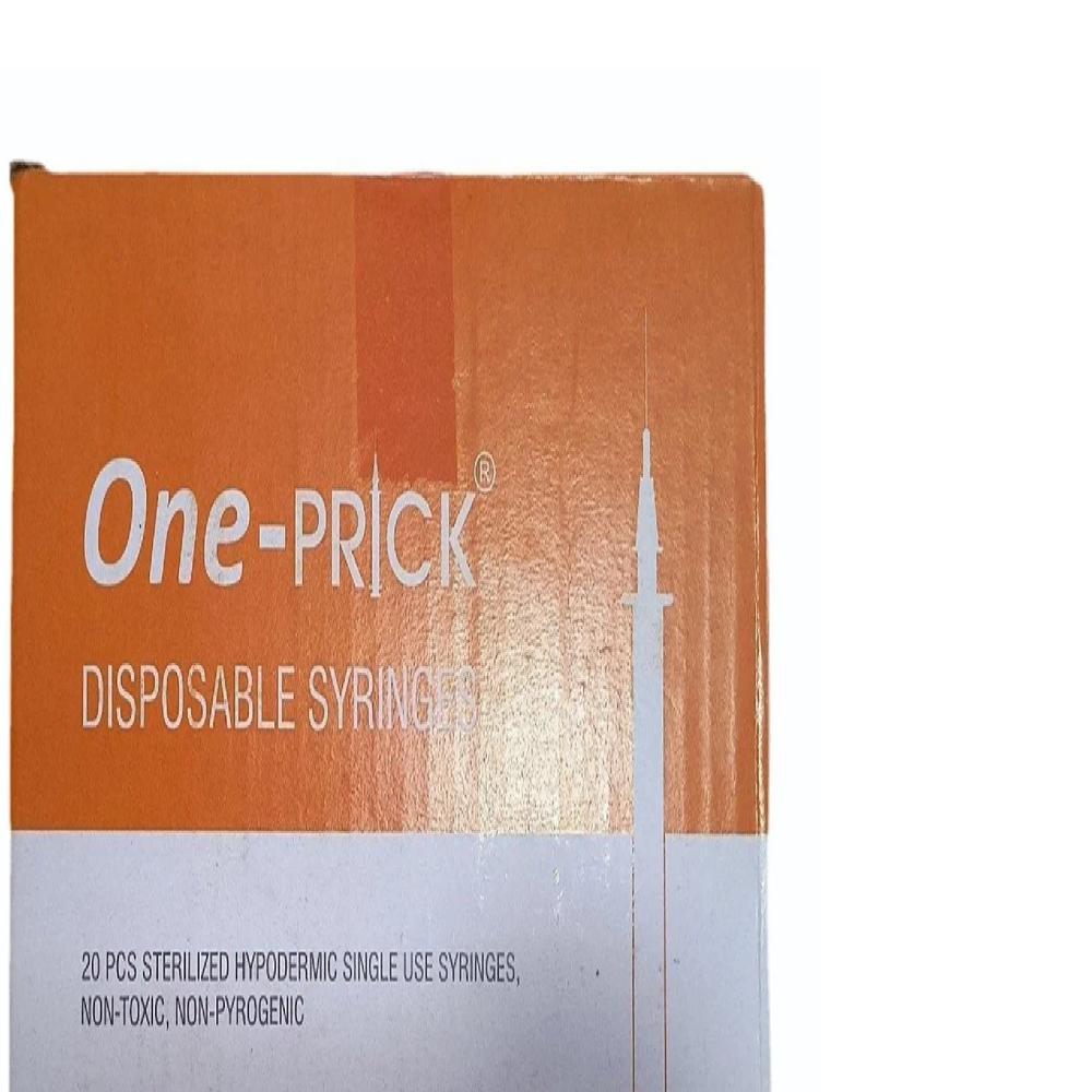 50ml One Prick Hypodermic Syringe - Material: Pvc