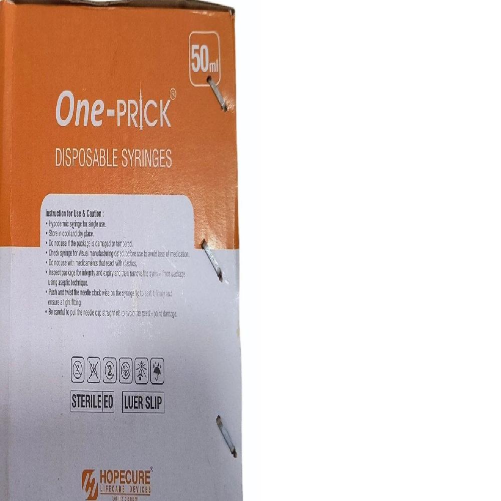 50ml One Prick Hypodermic Syringe